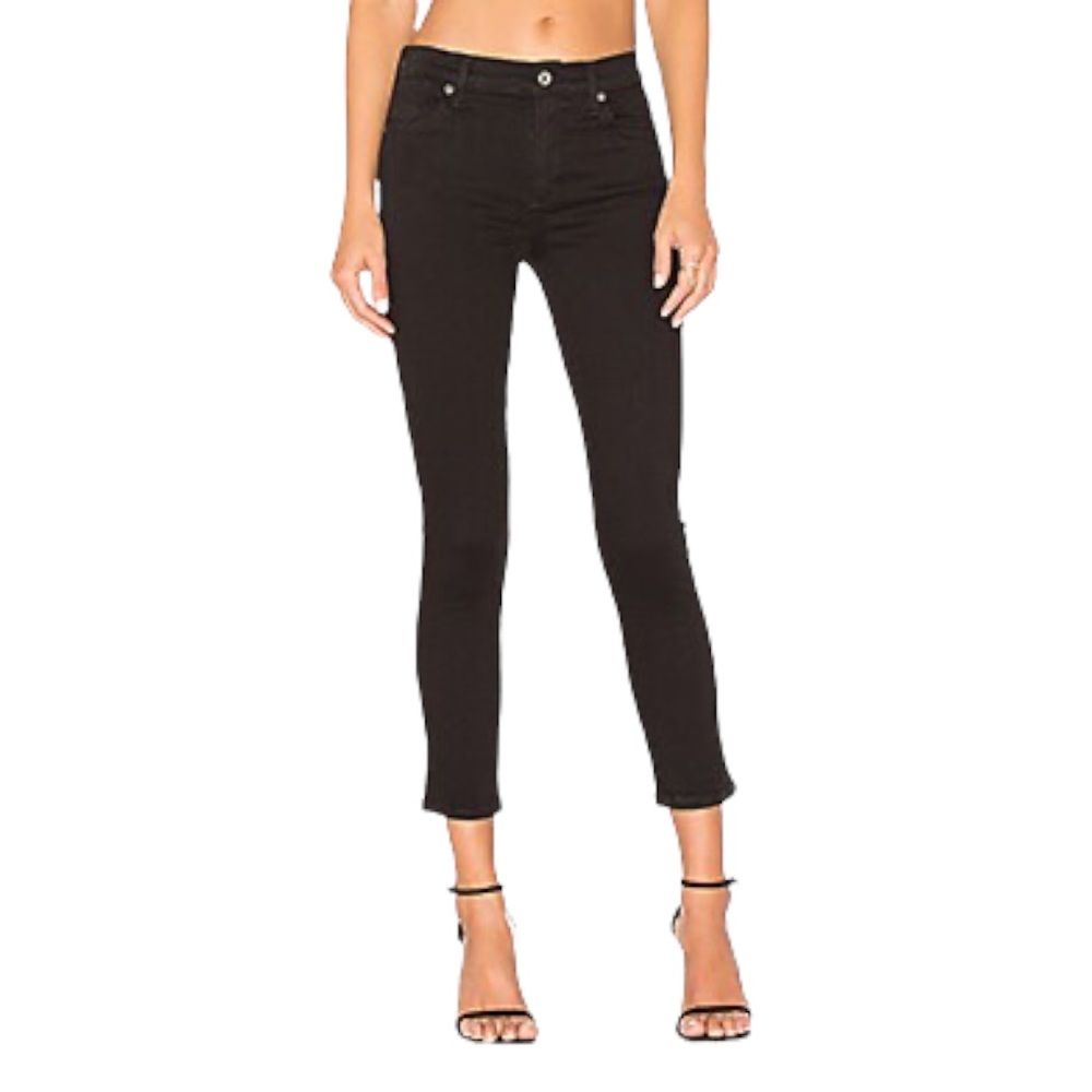 AGOLDE Sophie Crop in Jet Black Size 25